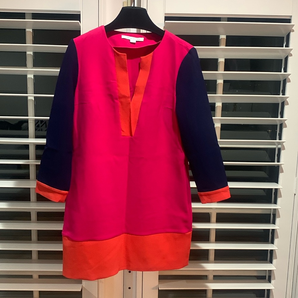 Diane Von Furstenberg Color Block Dress